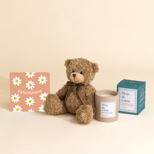 null Le Rêveur - Bougie, ourson & carte message