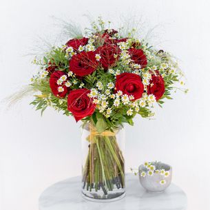 Bouquet de roses Rouge idylle Amour