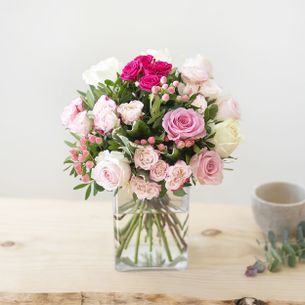 Bouquet de roses Vanille fraise Naissance