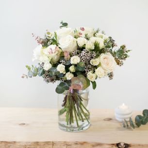 Bouquet de roses Vert coton Anniversaire