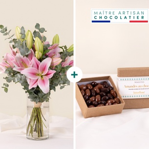 Fleurs et cadeaux Nos magnifiques lys et leurs amandes au chocolat Fleurs et cadeaux Nos magnifiques lys et leurs amandes au chocolat