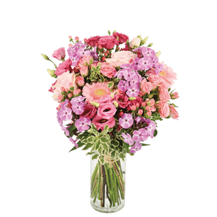 Bouquet de fleurs Pink et parme Naissance