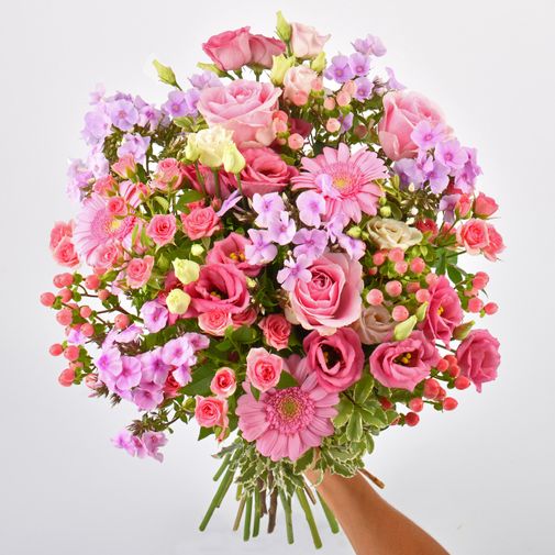 Bouquet de fleurs Pink et parme