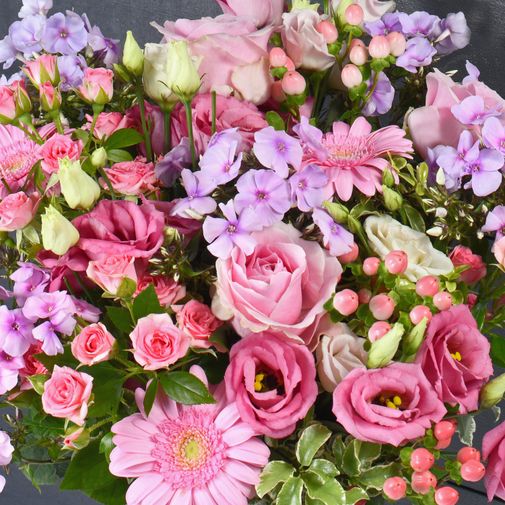 Bouquet de fleurs Pink et parme