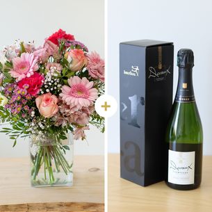Fleurs et cadeaux Rosalie & Champagne Devaux Anniversaire