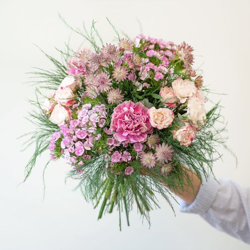 Bouquet de fleurs Velours et son ourson Harry